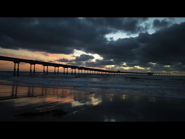 8 Hours of Ocean Waves Sounds on the Beach in San Diego, CA - Sounds For Sleep