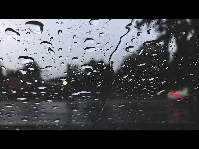 Insomnia Relaxing Rain on a Car - 4 Hours 3D Audio Sounds of Rainfall on Window